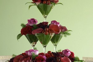 diy-flower-martini-pyramid