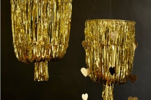 diy-foil-fringe-chandelier